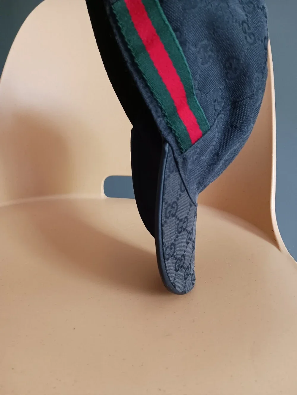Gucci Monogram, Canvas Basball Hat With Web, One Size